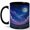 Black, variant on Full Moon Meadow 11oz Ceramic Mug, Starry Night Landscape Art
