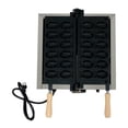 thumbnail image 3 of Wildnix Taiyaki Waffle Maker, Fish-Shaped Waffle Iron with Adjustable Temperature (50-300°C), 1.8KW Power, Stainless Steel & Wood Design, Non-Slip Feet and Scrap Tray, 3 of 6