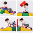 thumbnail image 4 of BTMWAY Colorful 6-in-1 Soft Climb and Crawl Foam Playset for Toddlers - Indoor Active Play Structure with Foam Blocks, Tumbling Mats, and Obstacle Course - Safe & Fun Soft Play Equipment for Kids, 4 of 12