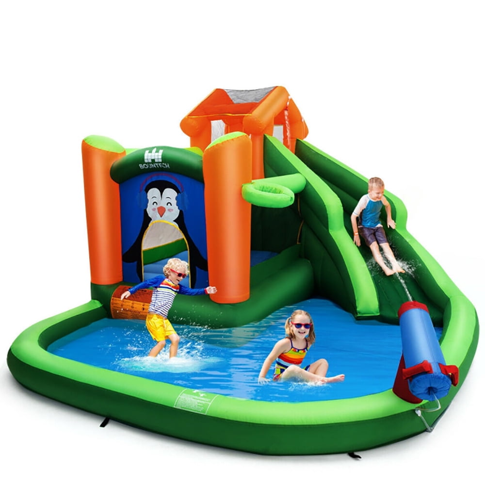 Aimee Lii Inflatable Slide Bouncer and Water Park Bounce House Without Blower, Playhouse for Kids Outdoor