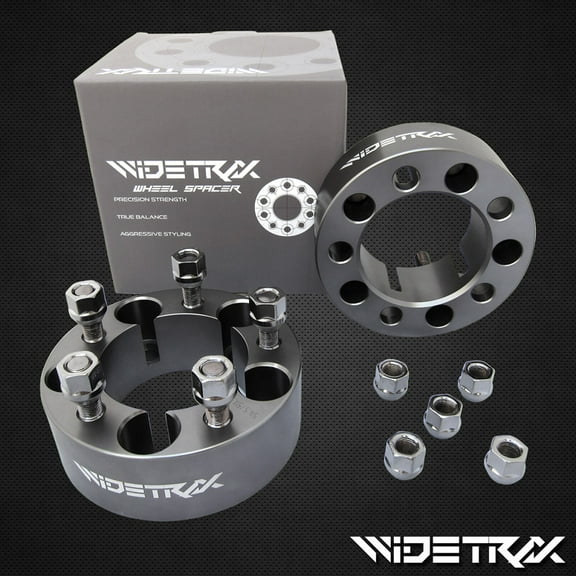 WIDETRAX 2" 5x114.3 5x4.5 Wheel Spacers Adapters 1/2" Studs Lug Nuts Included Titanium Finish 6061 T6 Billet Aluminum 1 Pair 50mm