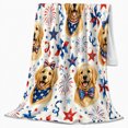 thumbnail image 2 of Dog Portrait Colorful Pet Artwork Playful Graphic Style Dog Lovers Colorful Pet Portrait Warm Flannel Blanket, Pet Adoption Gift for Living Room and Bedroom Home Decor, 2 of 9