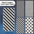 thumbnail image 2 of 100Pcs 4 Styles Rectangle Plastic Candy Bags Cookie Cellophane Bag with Twist Tie Black 270x130x0.1mm 25pcs/style, 2 of 5