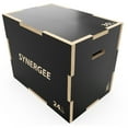 thumbnail image 1 of Synergee 3 in 1 Non-Slip Wood Plyometric Box for Jump Training and Conditioning. Wooden Plyo Box All In One Jump Trainer. Size - 30/24/20, 1 of 6