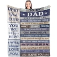 thumbnail image 1 of LHSHID Gifts for Dad Dad Gift Birthday Gift for Dad Dad Gifts from Daughter/Son Best Dad Ever Gifts Gift for Dad Who Wants Nothing Gifts for Elderly Dad Blanket 50"x60", 1 of 7