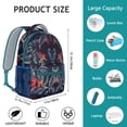 thumbnail image 6 of Botanical Print Student Backpack - Waterproof Lightweight Daypack with Spinal Support, 6 of 6