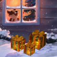 thumbnail image 1 of Ofertas de decoraciones navideñas 2024, caja de luz navideña con control remoto, juego de 3 cajas de regalo LED, decoración para exteriores, caja de regalo navideña elevada, decoración para, 1 of 8