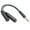 Black, variant on MRLESS 6.35mm Stereo Cable Headphone Earphone Audio Cable Micphone Y Splitter Adapter 1 Male to 2 Female Connected Cord to Laptop (Black)