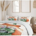 thumbnail image 6 of Ambesonne Animal Duvet Cover Sets, Lİttle Fox and Bird, 2-King, Orange Green, 6 of 7