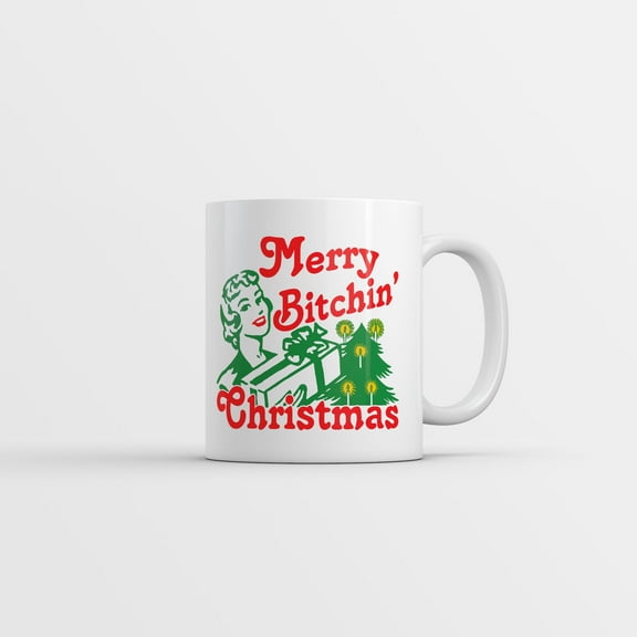 Merry Bitchin Christmas Mug Funny Sarcastic Christmas Graphic Coffee Cup