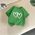 thumbnail image 2 of JoyHoop Heart Love Print Summer T-Shirt Short Sleeve Crew Neck Top Girls Clothing Summer Comfortabletee Shirt Softtee Tops, 2 of 5