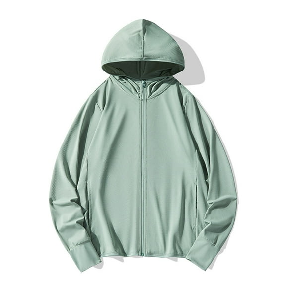 ZQGJB Women's UPF 50 Sun Protection Hoodie Jacket Lightweight Plus Size Full Zip up Long Sleeve Sun Shirt for Women with Pocket Hiking Outdoor Army Green L
