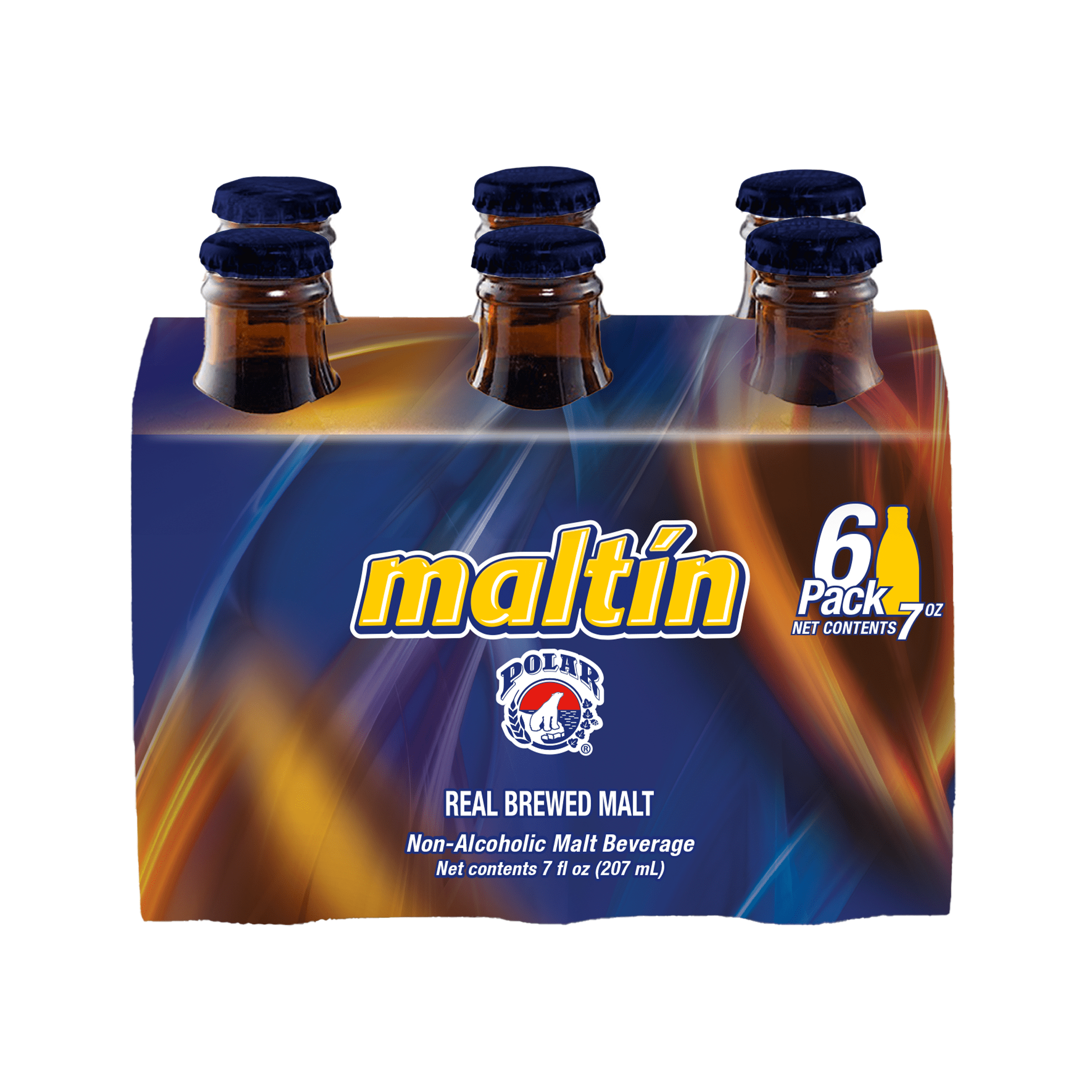 Maltin Polar Non-Alcoholic Malt Beverage Drinks, 6 Pack 7 Oz