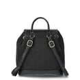 thumbnail image 2 of Time and Tru Women's Faux Leather Drawstring Backpack, Black Jacquard, 2 of 4
