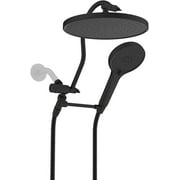 Self-cleaning Shower Head, 10'' High Pressure Shower Head, Showerhead Combo/Handheld Shower Head, 12'' Adjustable Curved Shower Extension Arm, 71'' Hose, 2 Shower Holders, Oil Rubbed Bronze