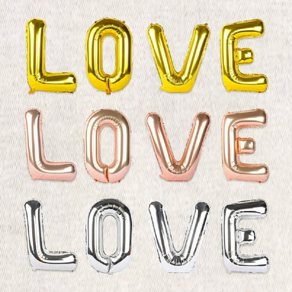 Godderr 32 Inch Love Letter Aluminum Foil Balloon LOVE You Balloons Wedding Bridal Anniversary Decor