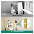 thumbnail image 5 of Dextrus 5-Tier Modern Open Display Bookcase for Living Room, Bedroom, or Office, White & Gold, 5 of 9