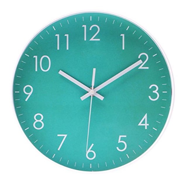 NO TICKING UNITY WHITE CASE SILENT SWEEP SILENT WALL CLOCK 