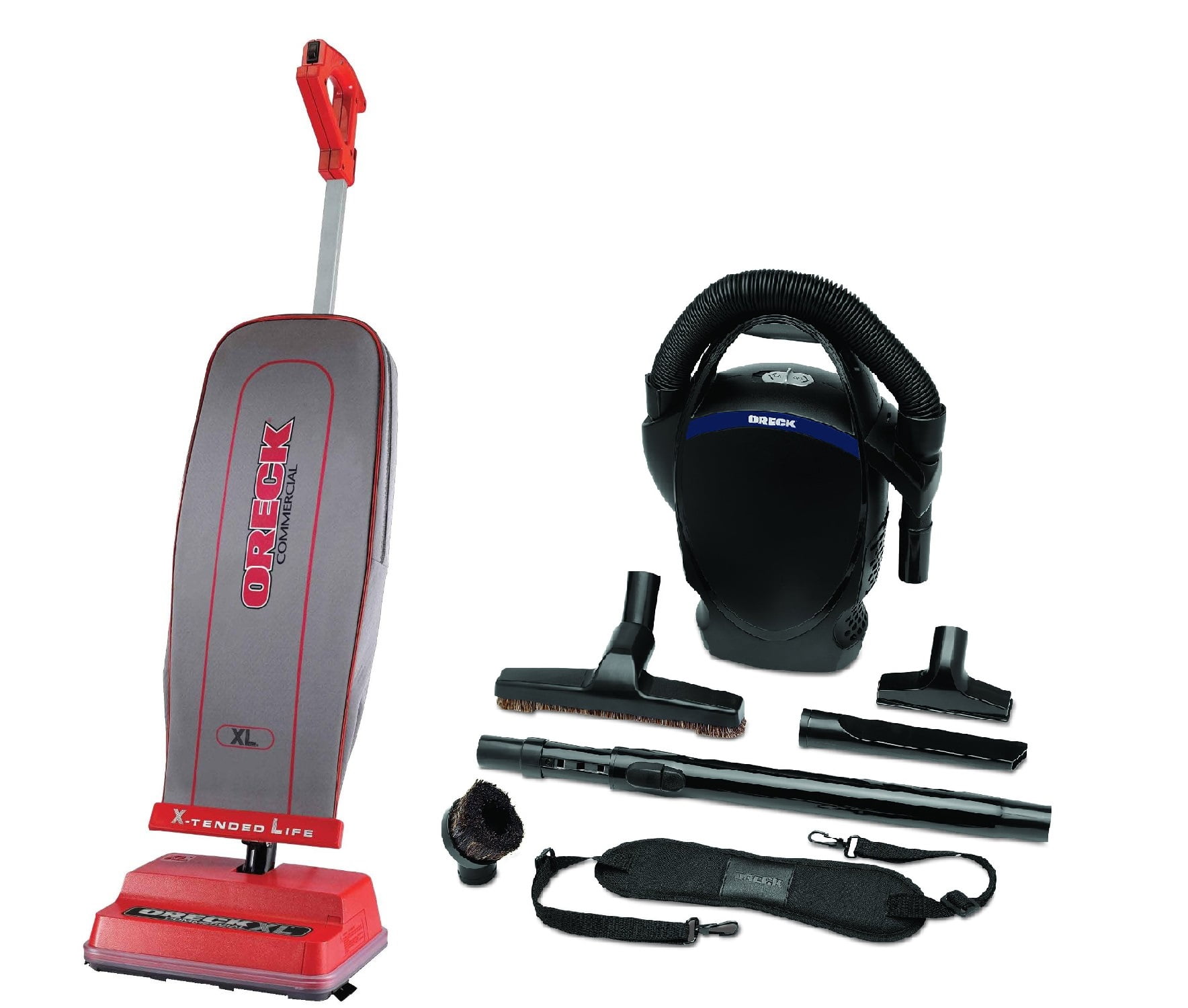Oreck Commercial U2000R1 120 V Red/Gray Upright Vacuum Bundle with