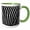 Green/White, variant on 3drose, Black and White Zebra Print, 15oz Mug