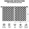 thumbnail image 2 of Blackout Kids Curtains,Black and White Checkered Pattern Childrens Insulated Curtains Set Of 2,Bedroom Essentials,Toddler Room Decor 52"x63", 2 of 5