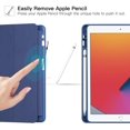 thumbnail image 2 of Case for iPad 7th Generation 10.2 Inch 2019, Full Body Protective Rugged Shockproof Case with Pencil Holder, Trifold Stand with Auto Sleep/Wake Smart Case Cover for iPad 10.2 2019 - Blue, 2 of 6