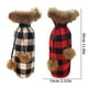 thumbnail image 3 of Fundas Navideñas Para Botellas De Vino Con Estampado Buffalo Plaid. Soporte Navideño Para Botellas De Vino Con Cuello Falso. Botella De Vino., 3 of 8