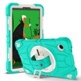 thumbnail image 2 of For Samsung Galaxy Tab A9 8.7"(2023) Case,Kids Friendly,With Rotatable Adjustable Hand Strap,Retractable Kickstand,Shoulder Strap,Shockproof Anti-fall Rugged Heavy Duty Tablet Case Cover,Mint, 2 of 10