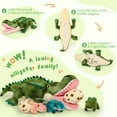 thumbnail image 2 of Karister Alligator Stuffed Animal 23.6", Mommy Crocodile Plush Toy with 3 Baby Crocodile, Stuffed Alligator Plush Gift,Stuffed Crocodile for Kids on Birthday,Christmas or Baby Shower, 2 of 9