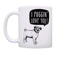 thumbnail image 2 of ThisWear Pug Gifts for Women I Puggin Love You Funny Pug Gifts for Men Dog 11 ounce Coffee Mug, 2 of 4