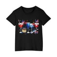 thumbnail image 2 of Lilgiuy American Flag Shirt for Little Boys Girls USA Flag Goblet Graphic T-Shirt 4th of July Shirt Patriotic Tee Tops for Hawaiian Beach Camp(Black,3-4 Years), 2 of 5