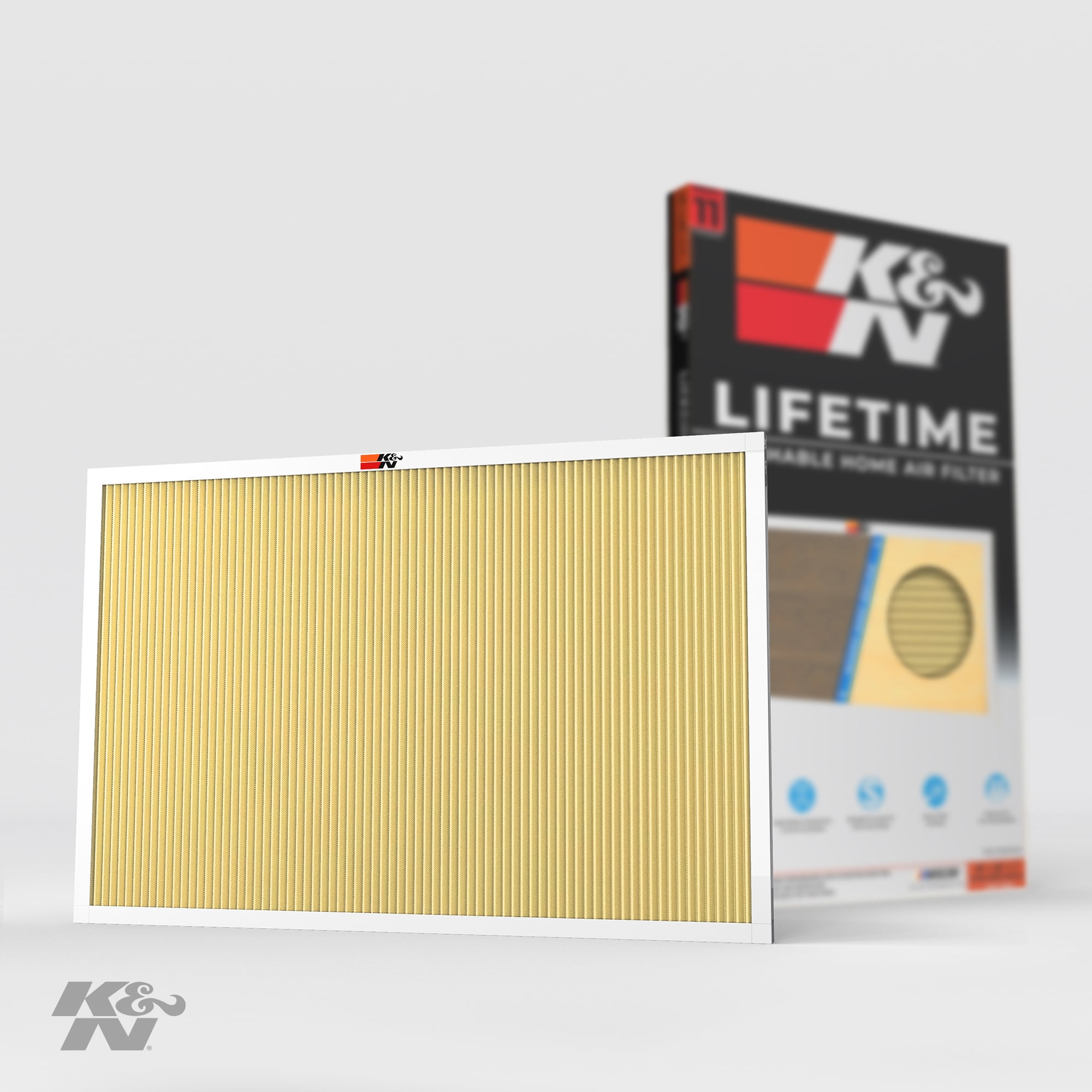 K&N 20x30x1 AC Furnace Air Filter; Lifetime Washable Reusable Filter
