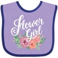 thumbnail image 3 of Inktastic Flower Girl Hand Lettering with Flowers Illustration Girls Baby Bib, 3 of 4