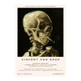 thumbnail image 1 of Póster de esqueleto con cigarrillo ardiente, lienzo artístico Vintage de Van Gogh, pinturas de Memento Mori, imágenes de Calavera, decoración de pared gótica, 1 of 4