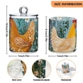 thumbnail image 3 of Two Chickens Flowers Oil Painting Translucent Plastic Cans Storage Canisters with Lid Set of 2, 3 of 7