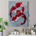 thumbnail image 4 of Triple Koi Fish Canvas Print, Suitable for Living Room, Office, Hotel, Restaurant Decor, 4 of 8