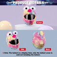 thumbnail image 3 of x xotic tech Motorcycle Helmet Cover Suitable for Most Full Face Helmets, Cartoon Fluffy Plush Moto Sleeve Easy to Install Fun Riding Gear for Girls and Boys Gifts 4 Free Keychain (Big Eye Rainbow), 3 of 9