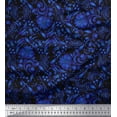thumbnail image 1 of Soimoi Japan Crepe Satin Fabric Leaves & Floral Artistic Fabric Prints by Yard 42 Inch Wide, 1 of 3
