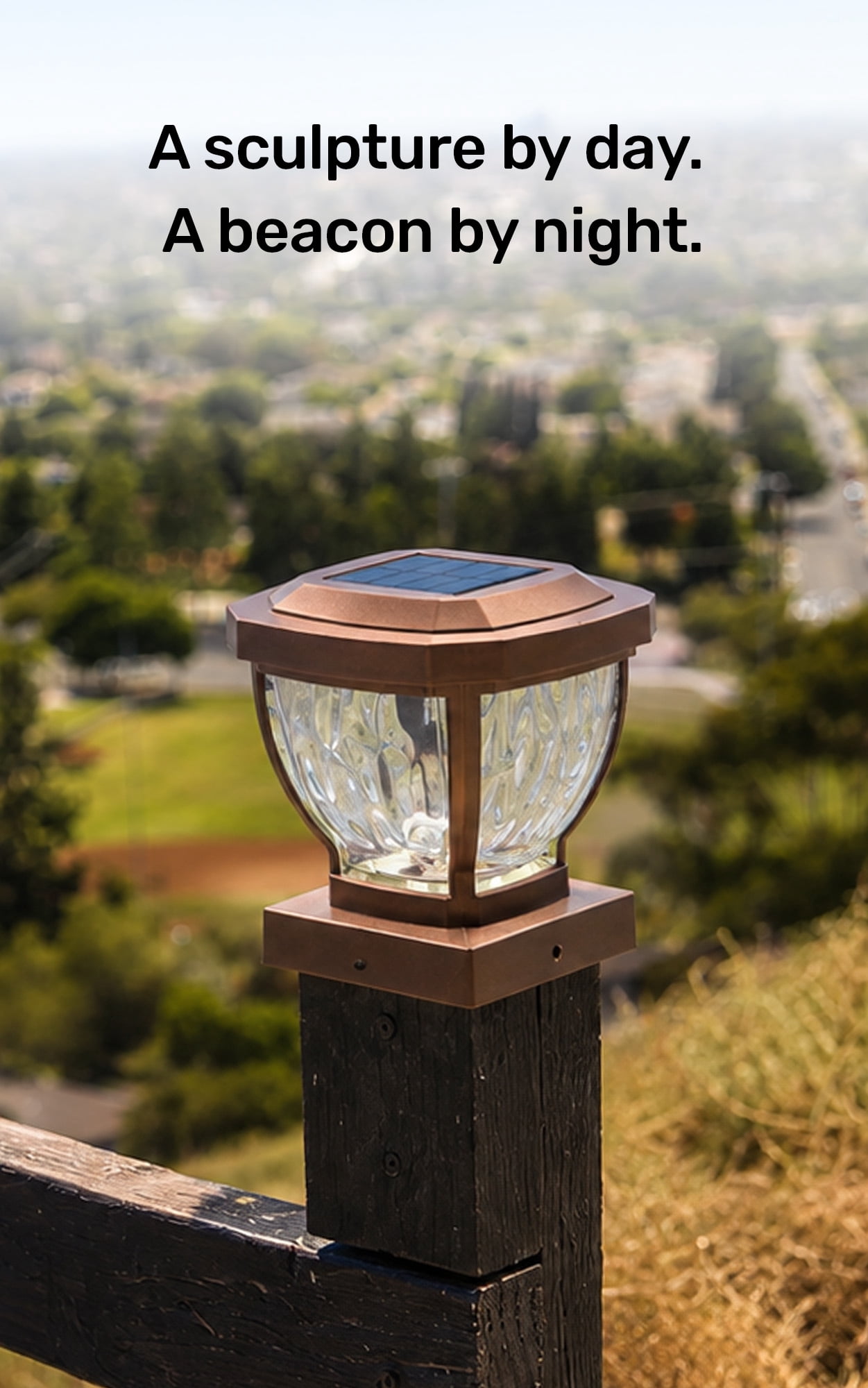 Home Zone Security ELI1403V 12-Lumen-Each 4 x 4 Solar LED Post Cap Lights, Bronze, 2-Pack