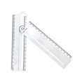 thumbnail image 1 of 30cm Règle Rectangulaire Transparente Main Droite Chambre à Coucher Bureau Conception Outils F0T1 Clair, 1 of 6