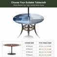 thumbnail image 6 of Round Outdoor Tablecloth with Umbrella Hole and Zipper, Navy Blue Grey Tablecloth with Elastic Waterproof, Modern Ombre Oil Painted Abstract Art Patio Table Covers for 36" - 44" Picnic Pool Tables, 6 of 8