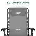 thumbnail image 4 of Best Choice Products Oversized Zero Gravity Chair, Folding Outdoor Patio Recliner w/ Cup Holder - Ice Gray, 4 of 8