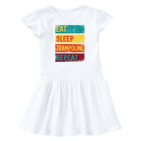 

Inktastic Eat Sleep Trampoline Repeat Gift Baby Girl Dress
