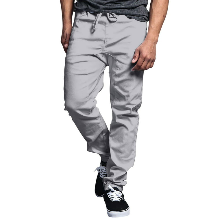 LEEy-world Sweatpants for Men Lace-up Color Sports Men's