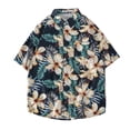 thumbnail image 4 of Vmvidoty Shirt for Men Summer Casual Beach Button Down Short Sleeve Printed Tropical Vacation Shirts J1 3XL, 4 of 4