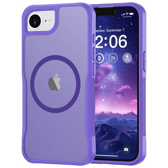 Funda de teléfono Diverbox para iPhone 16e con MagSafe Lavender Purple