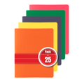 thumbnail image 1 of Hilroy 3-Prong Report Covers, 8-1/2" x 11", 25 Per Pack, Assorted Colours (06249), 1 of 6
