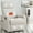 Beige, variant on Heat Massage Manual Recliner Chair with Rocker and Swivel in Fabric for Living Room