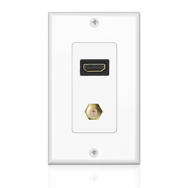 Gwong Electrónica DOONJIEY HDMI-Compatible con Conector de F Facilitación de la placa de pared 4K 1080p Socket Inserte Panel