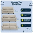 thumbnail image 4 of Serta Copenhagen 61" Rolled Arm Sofa, Easy Care Polyester, Loveseat or Couch for Small Spaces, Light Gray, 4 of 16